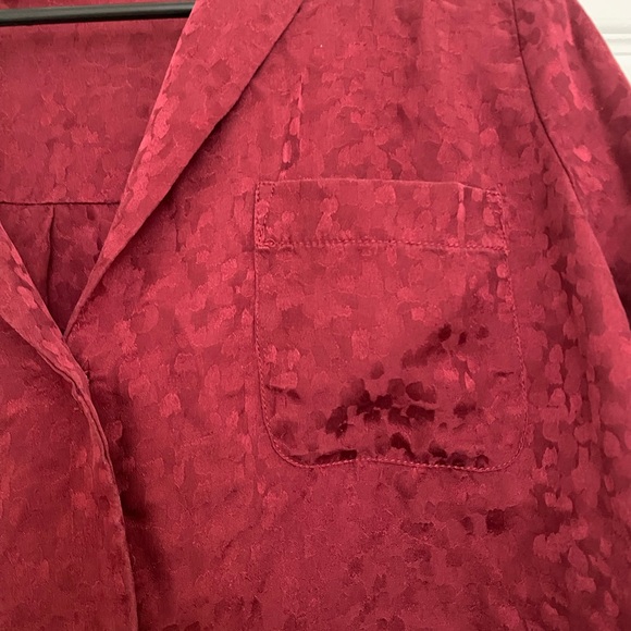 Sezane Florence burgundy silk button down blouse Size 38 - Picture 5 of 12
